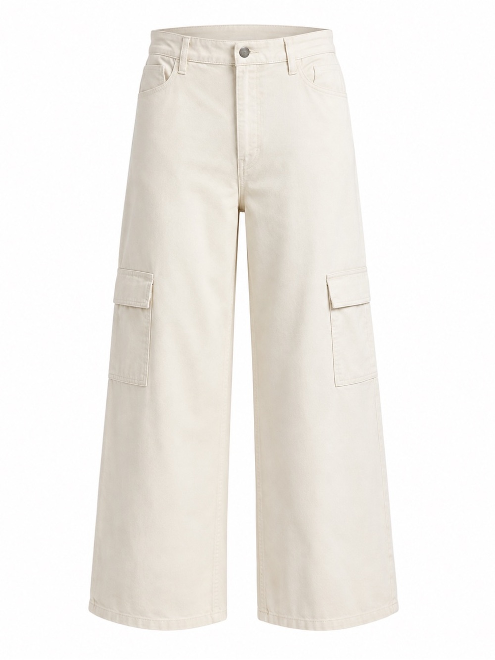 Sanctuary Standard Surplus High Rise Wide Leg Cargo Pants in Bone Size 29